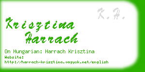 krisztina harrach business card